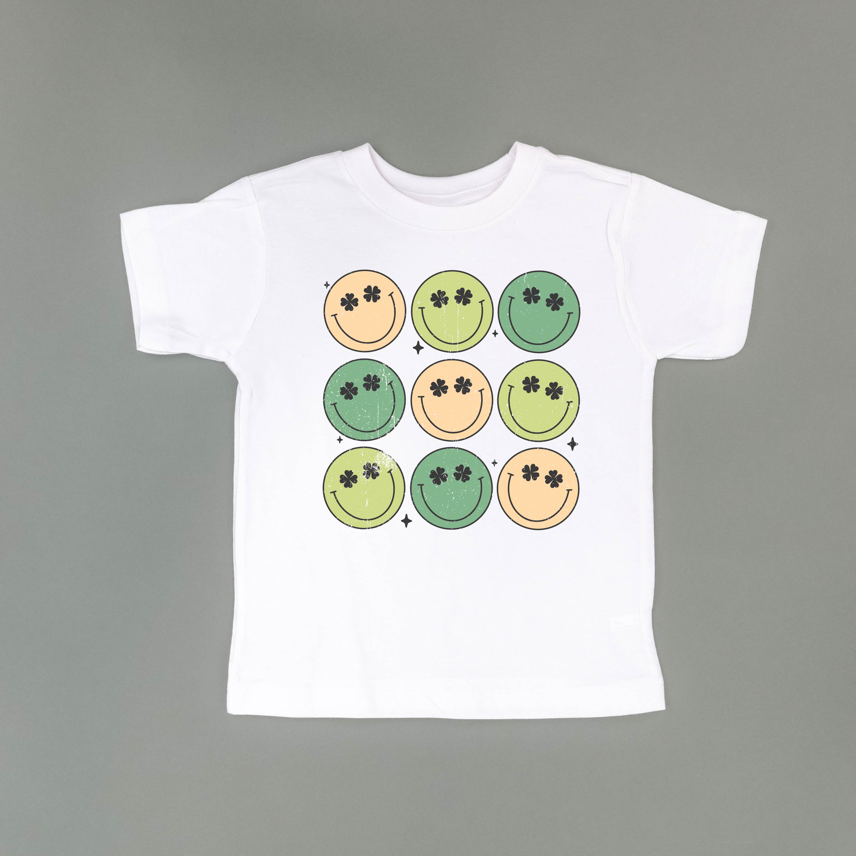3x3 - St. Patrick's Day Smilies - Child Tee Little Mama Shirt Shop