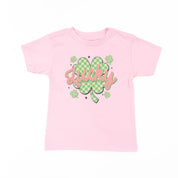 Checkered Lucky Shamrock - Child Tee Little Mama Shirt Shop
