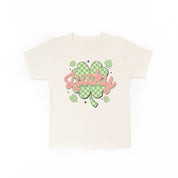 Checkered Lucky Shamrock - Child Tee Little Mama Shirt Shop