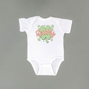 Checkered Lucky Shamrock - Infant Bodysuit/Tee Little Mama Shirt Shop