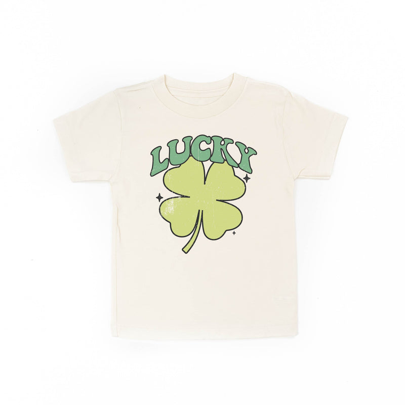 Green Oversized Lucky Shamrock - Short Sleeve Child Shirt