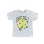 Green Oversized Lucky Shamrock - Child Tee Little Mama Shirt Shop