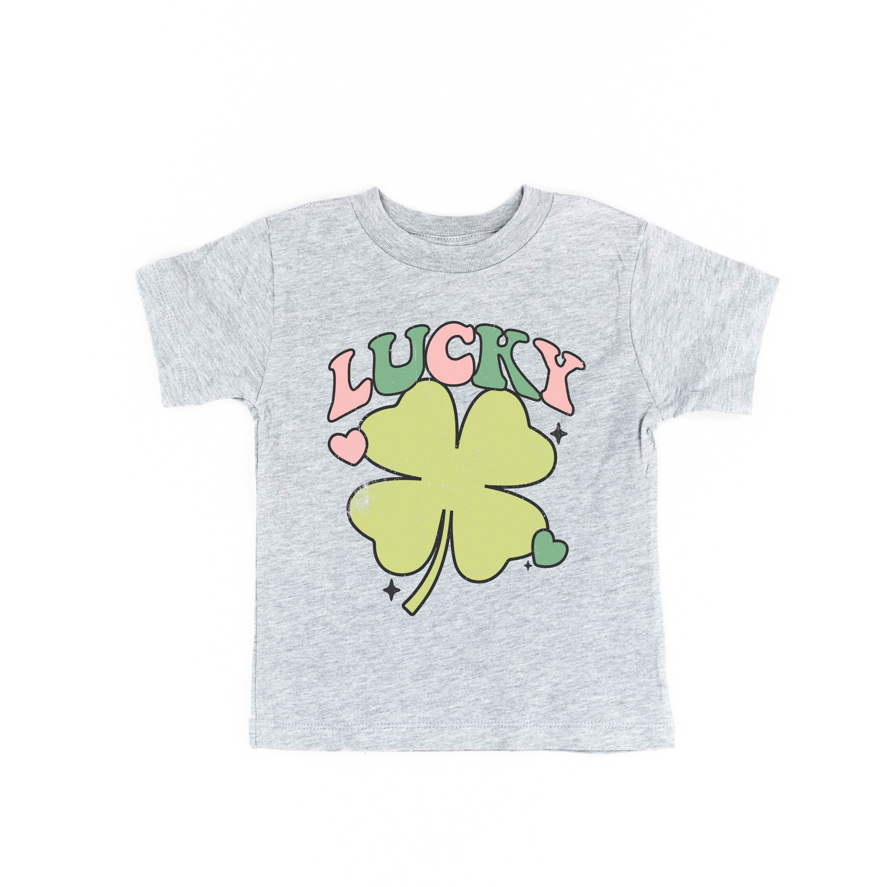 Green Oversized Lucky Shamrock - Child Tee Little Mama Shirt Shop