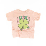 Green Oversized Lucky Shamrock - Child Tee Little Mama Shirt Shop