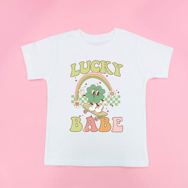 Skateboard - Lucky Babe - Short Sleeve Child Shirt