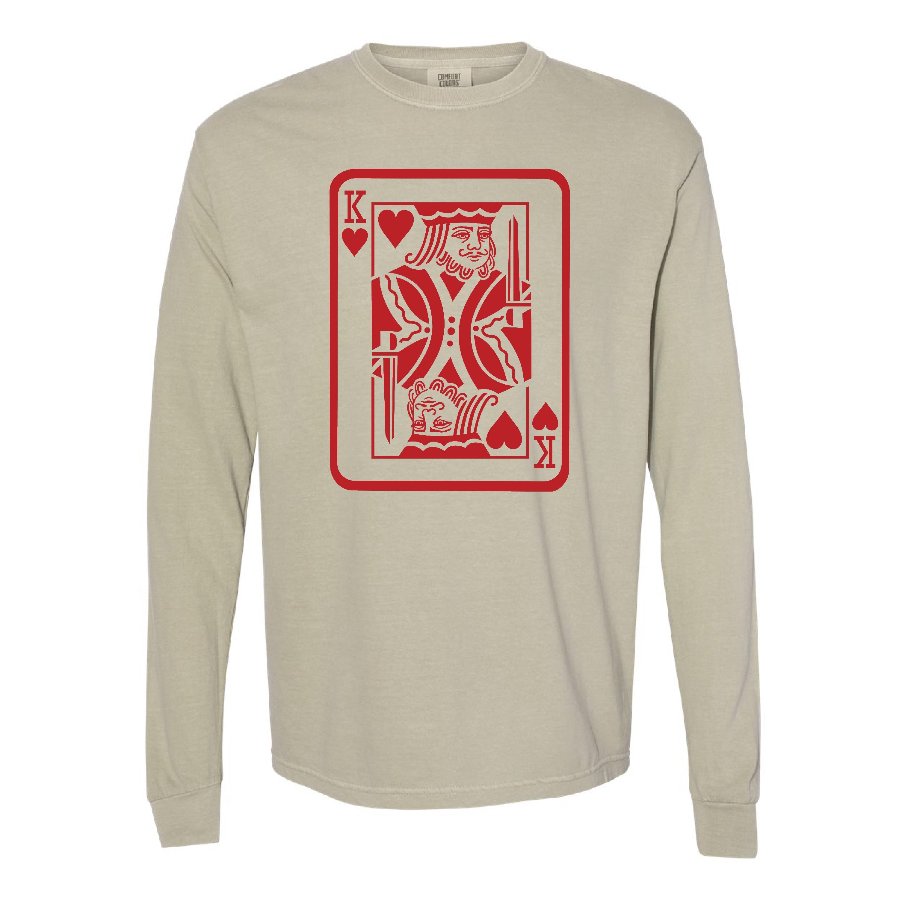 King Of Hearts - LONG SLEEVE Comfort Colors Tee Little Mama Shirt Shop