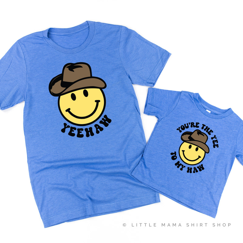 LMSS® X RILEY LASTER - Yeehaw Smiley Cowboy / You're the Yee to My Haw - Set of 2 Matching Shirts