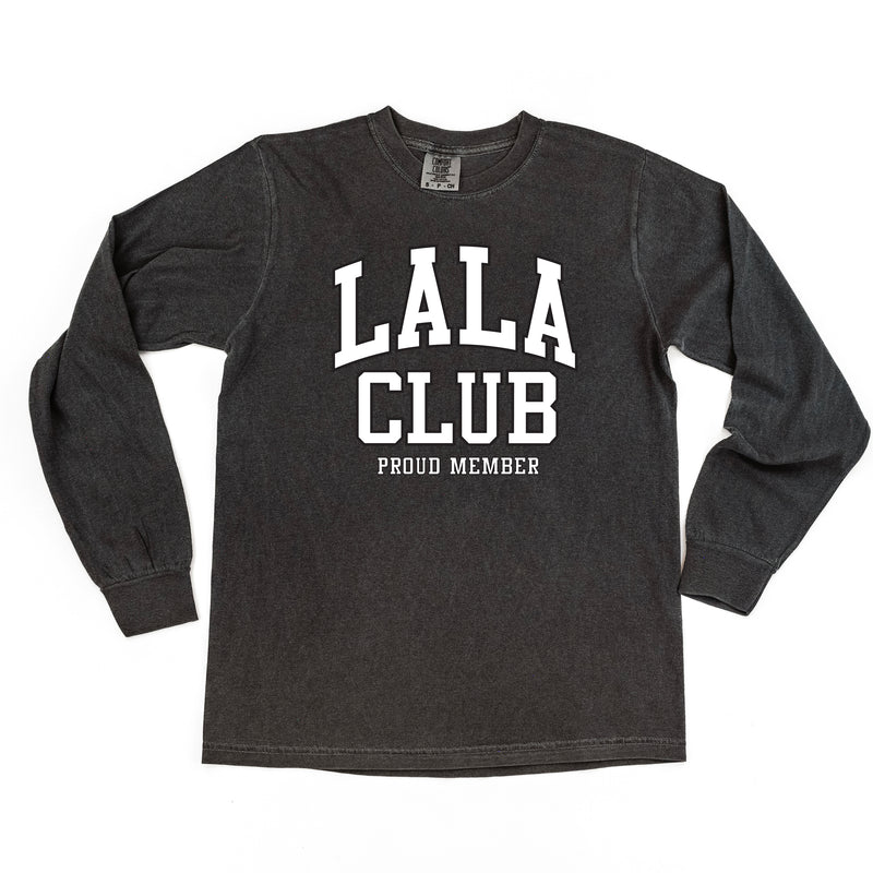 Varsity Style - LALA Club - Proud Member - LONG SLEEVE COMFORT COLORS TEE