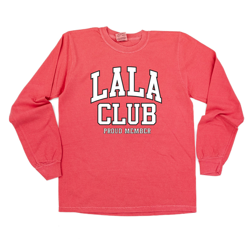 Varsity Style - LALA Club - Proud Member - LONG SLEEVE COMFORT COLORS TEE