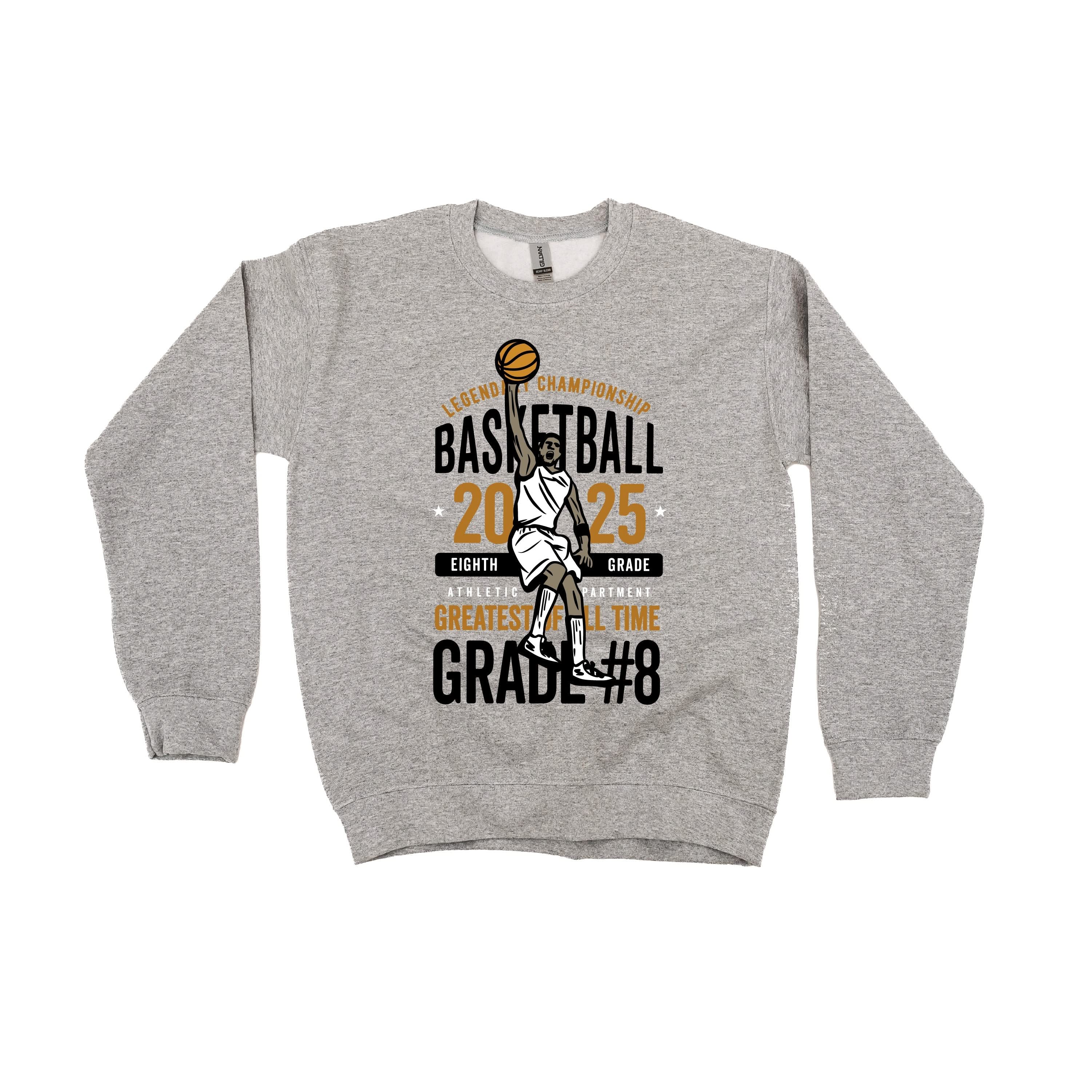 Legendary Basketball (Choose Your Grade) - Gray BASIC Fleece Little Mama Shirt Shop LLC