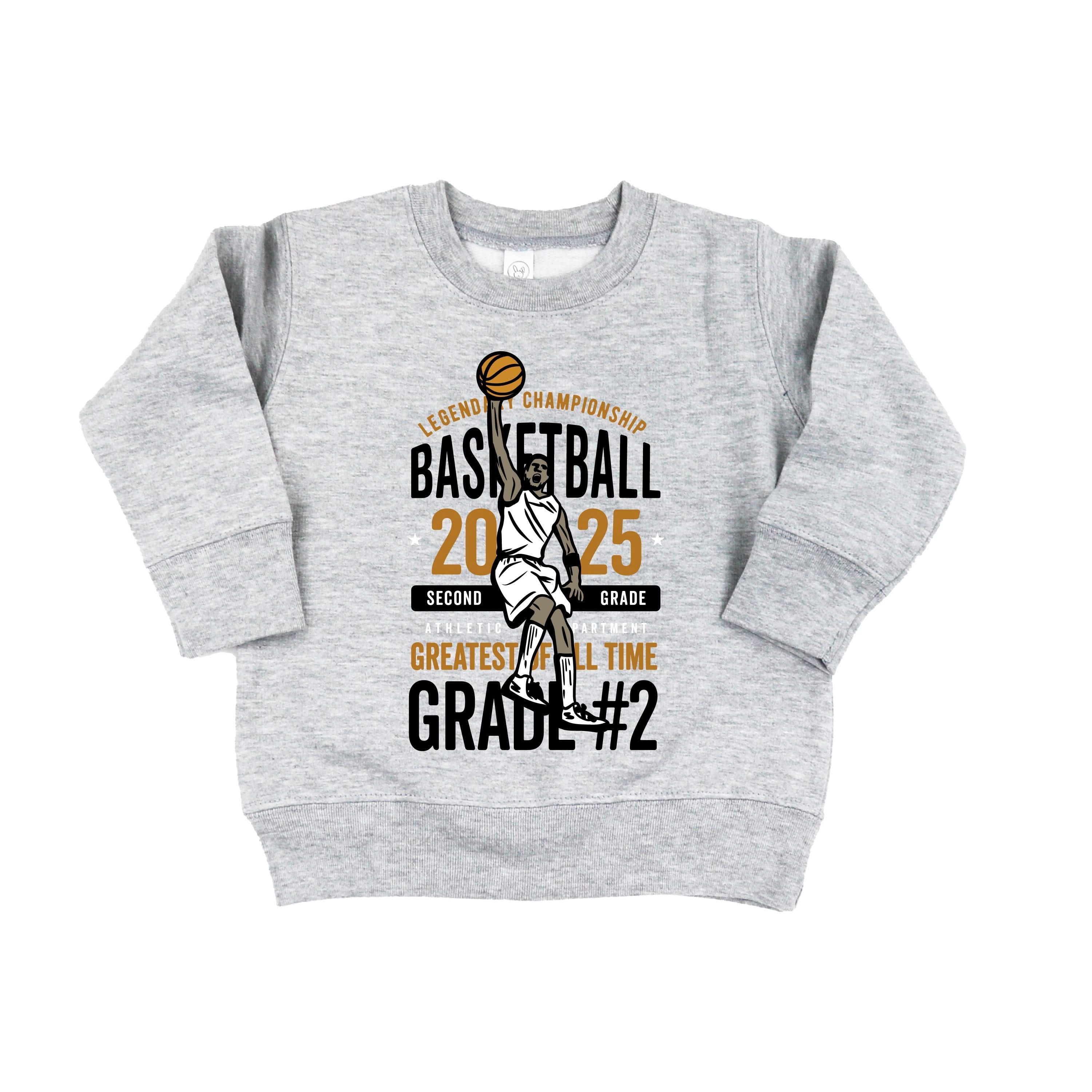 Legendary Basketball (Choose Your Grade) - Gray Child Sweater Little Mama Shirt Shop