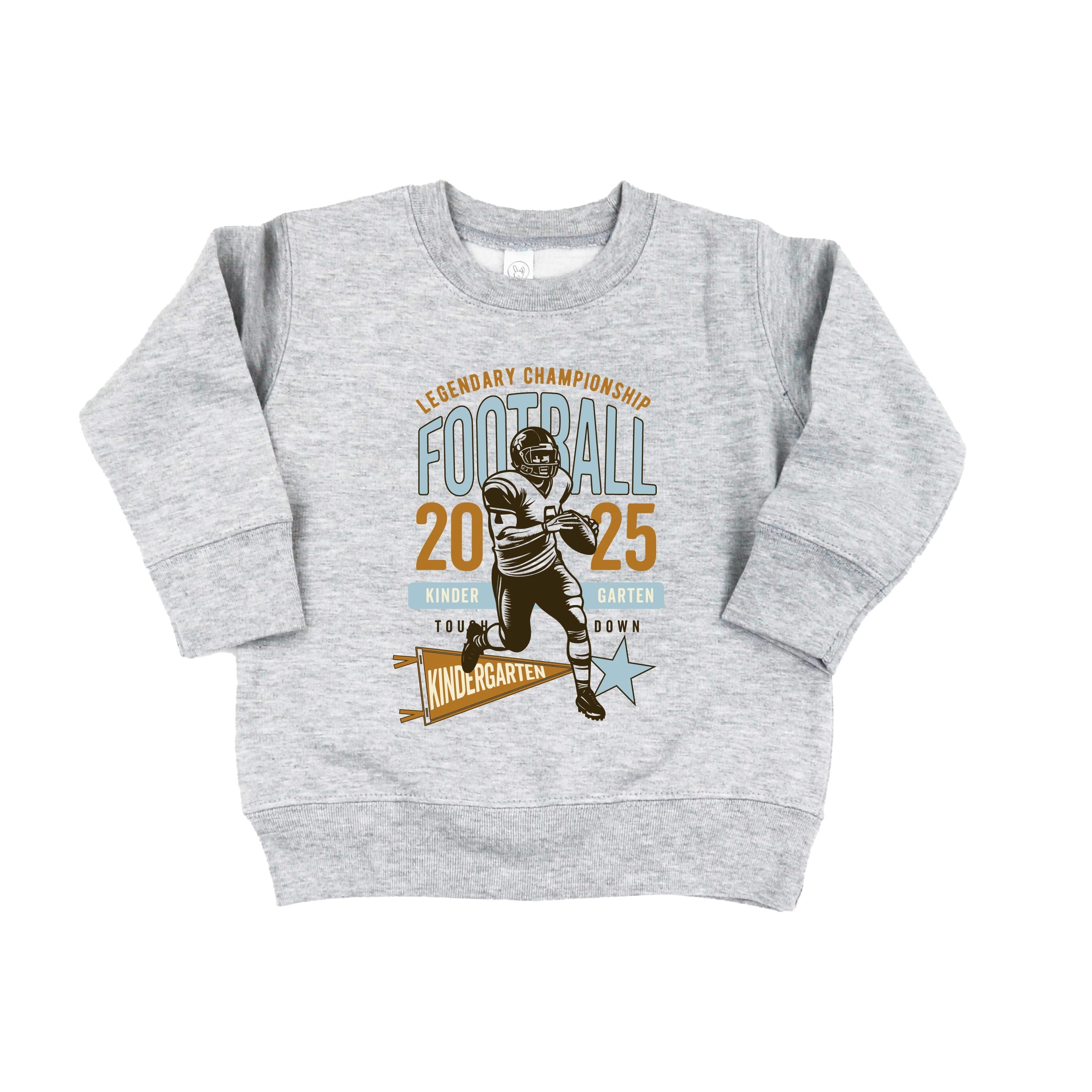 Legendary Football (Choose Your Grade) - Gray Child Sweater Little Mama Shirt Shop