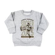 Legendary Soccer (Choose Your Grade) - Gray Child Sweater Little Mama Shirt Shop