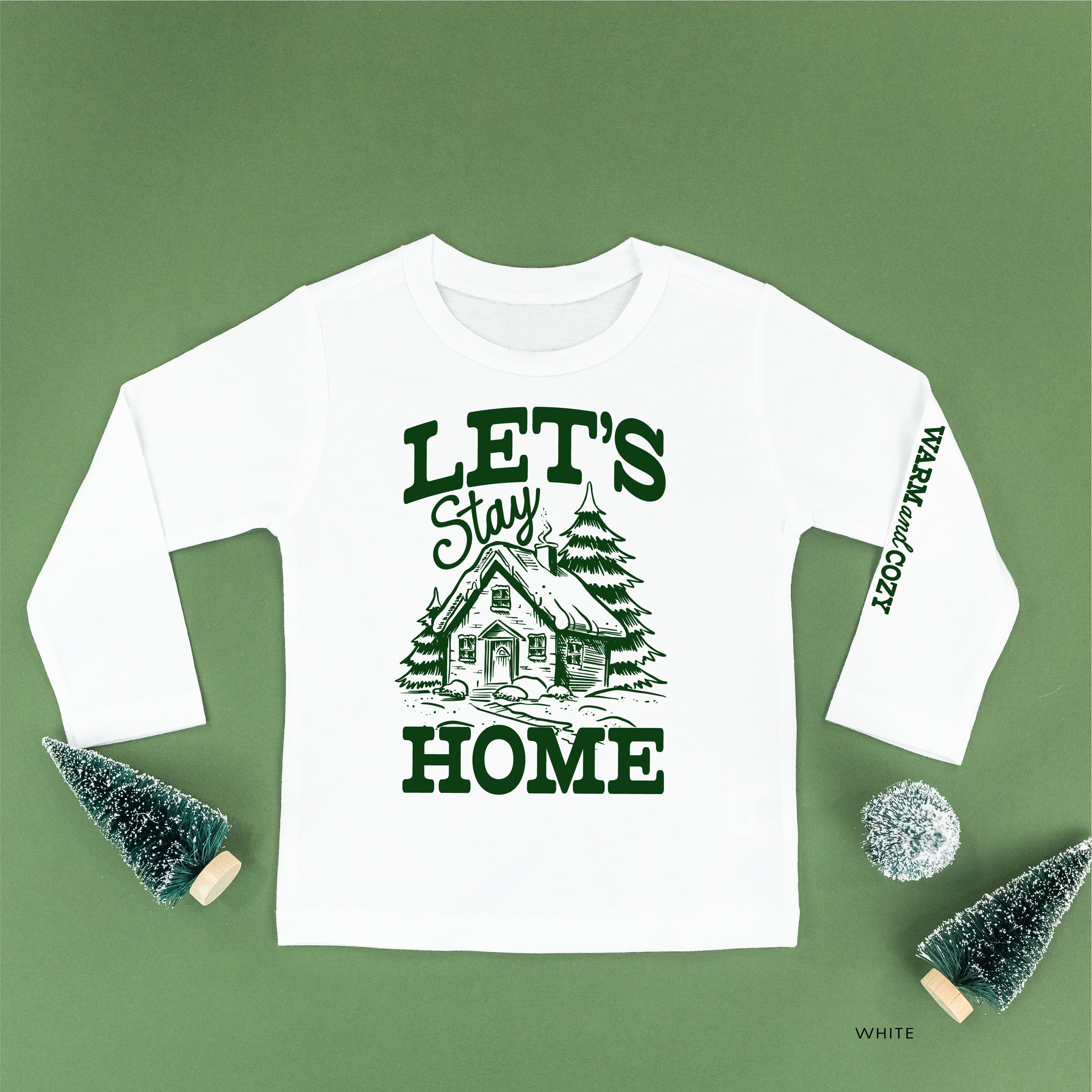 Let's Stay Home (sd) - Child LONG SLEEVE Tee Little Mama Shirt Shop
