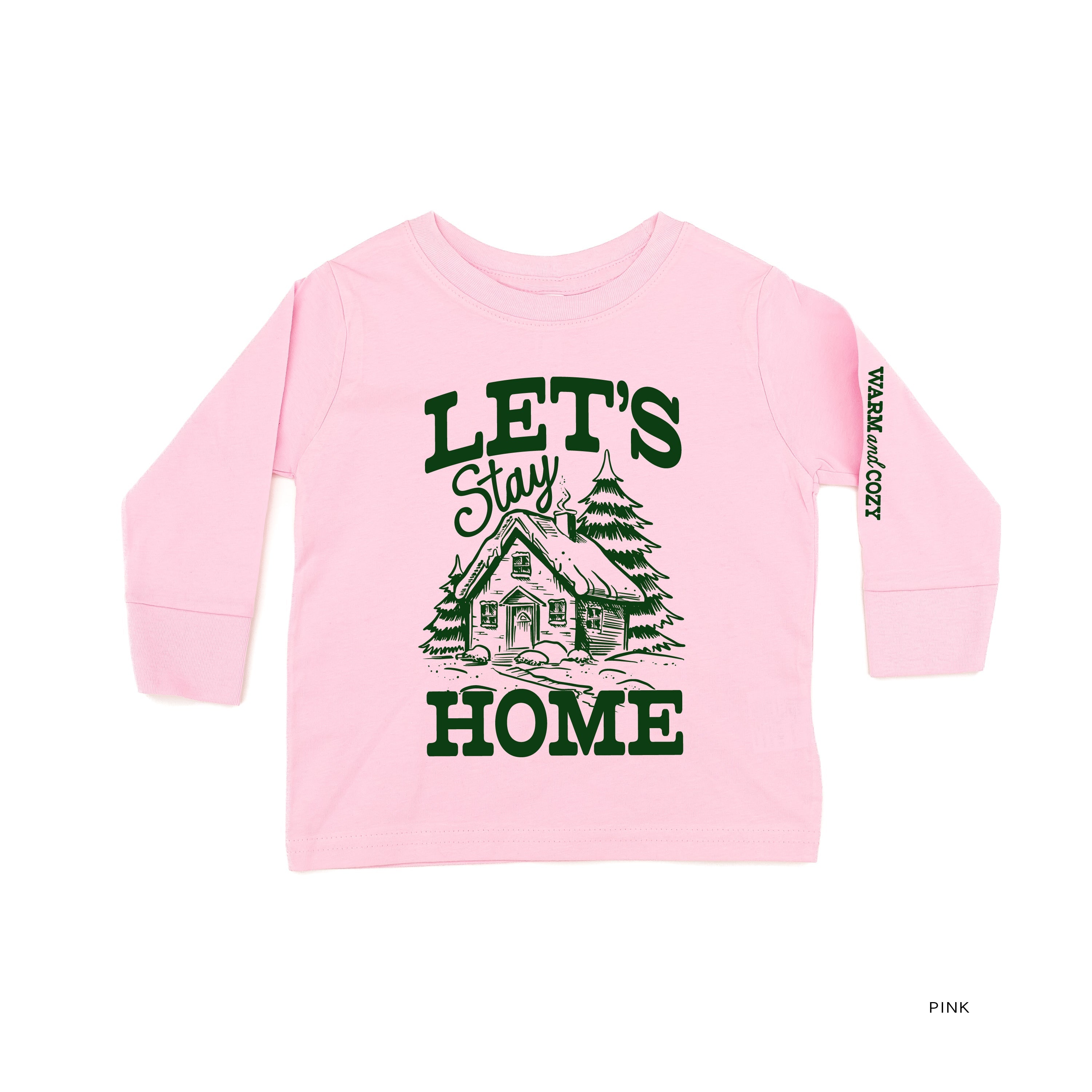 Let's Stay Home (sd) - Child LONG SLEEVE Tee Little Mama Shirt Shop