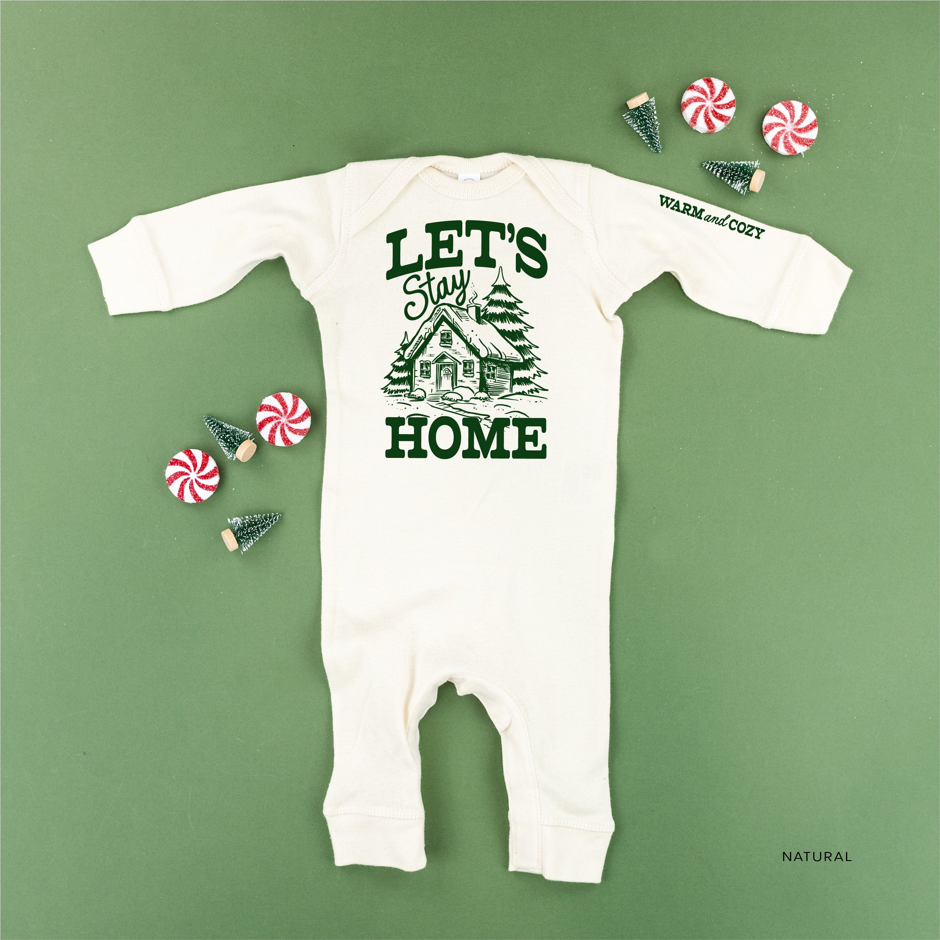 Let's Stay Home (sd) - Baby Sleeper Little Mama Shirt Shop
