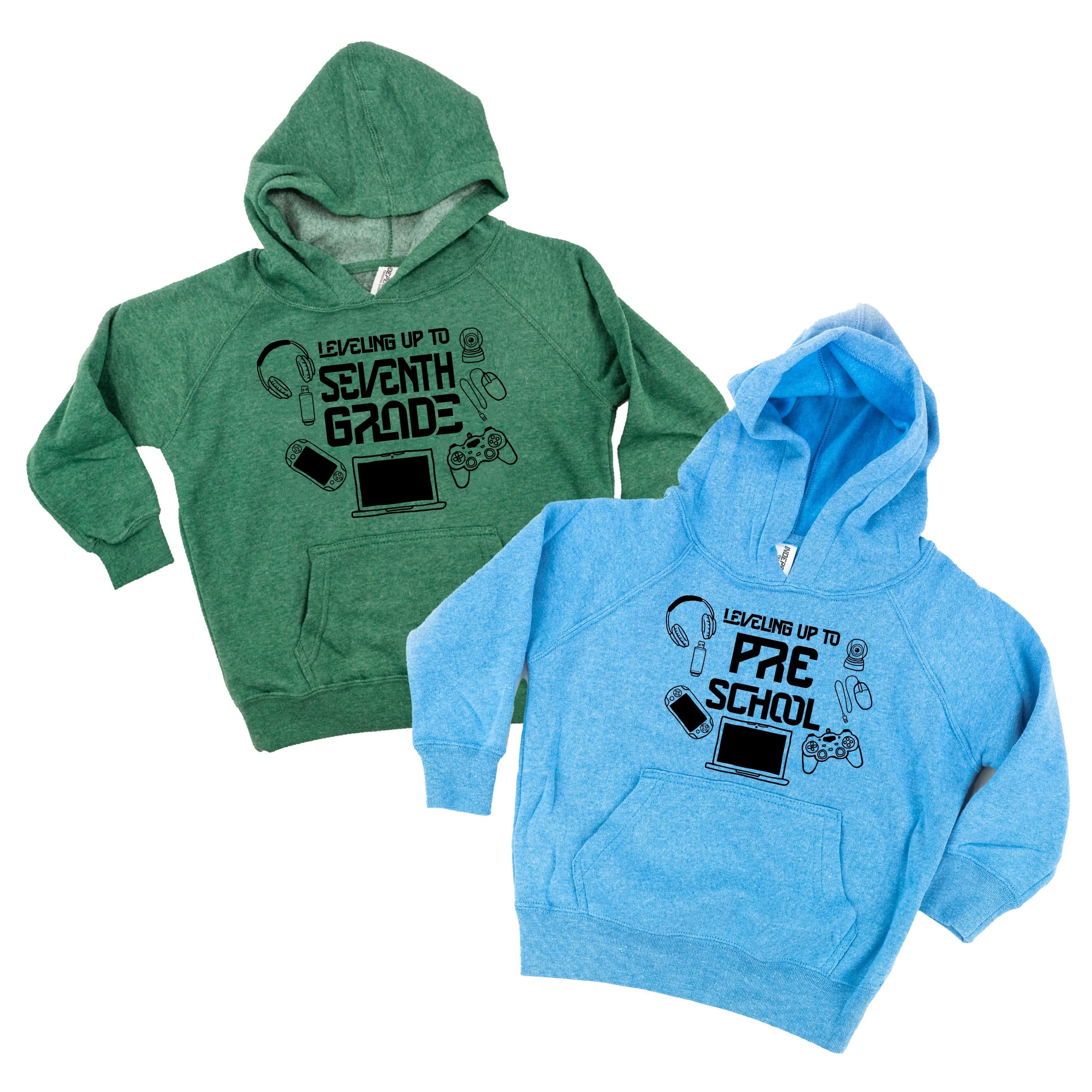 Leveling Up To (Choose Your Grade) - Child HOODIE Little Mama Shirt Shop LLC