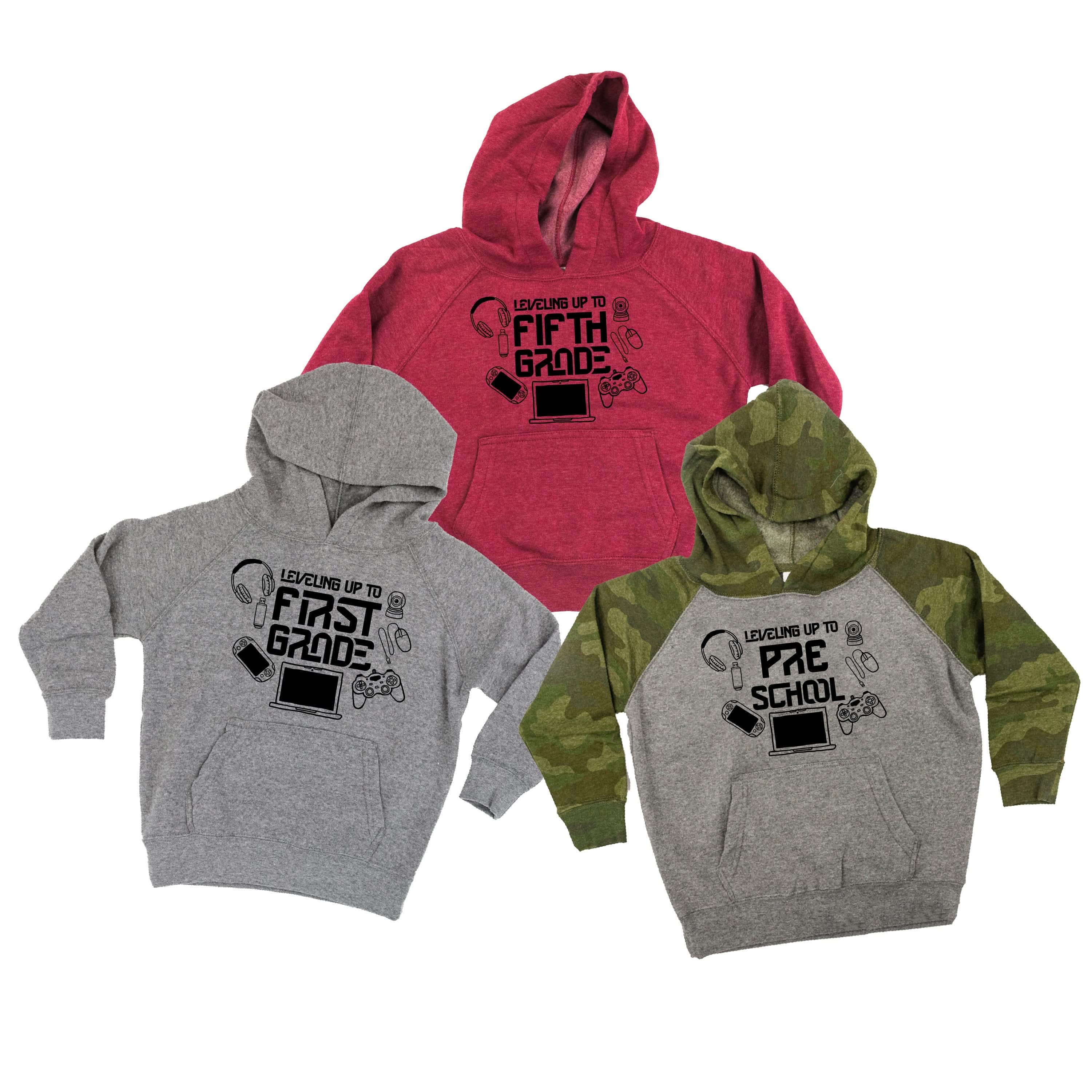 Leveling Up To (Choose Your Grade) - Child HOODIE Little Mama Shirt Shop LLC
