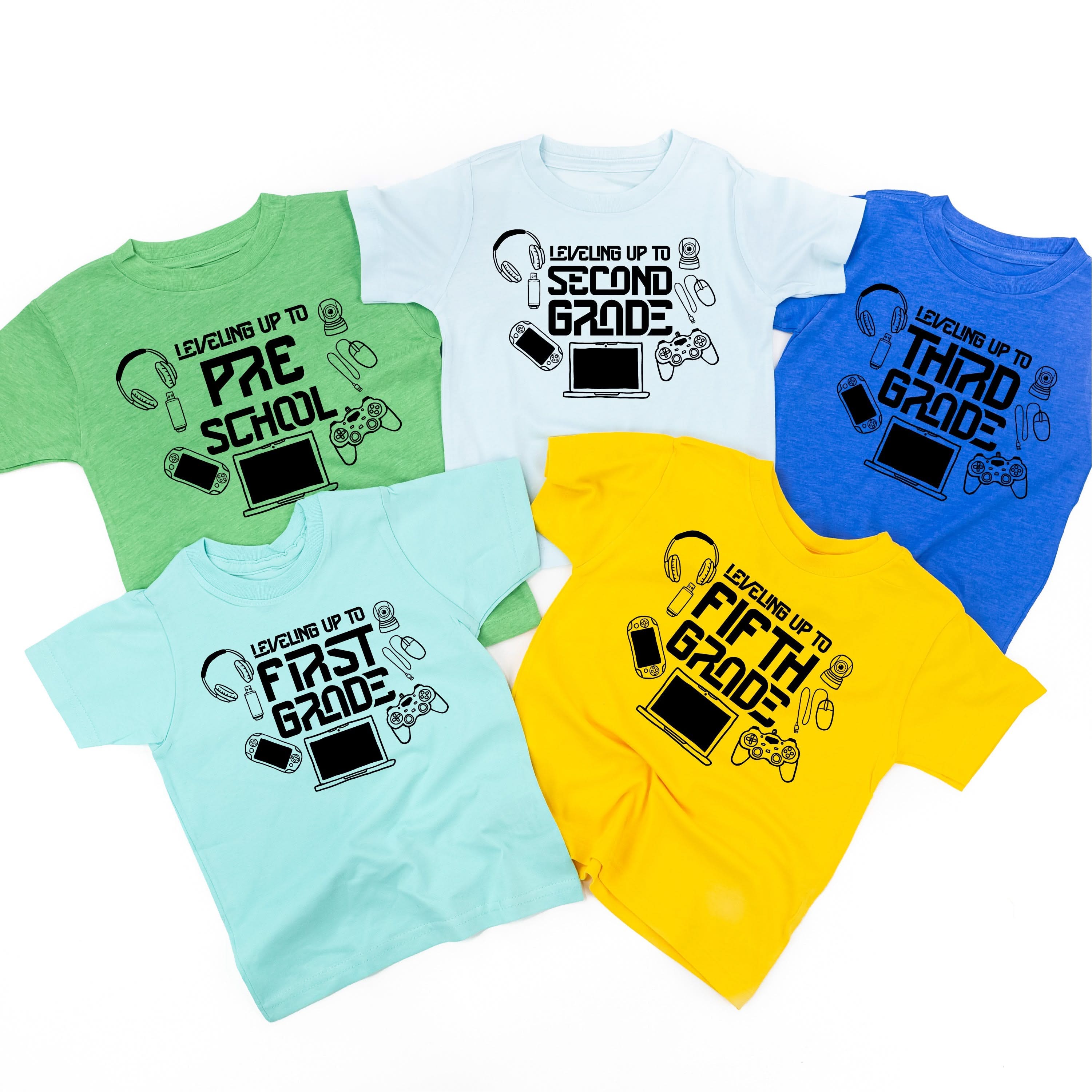 Leveling Up To (Choose Your Grade) - Child Tee Little Mama Shirt Shop