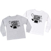Leveling Up To (Choose Your Grade) - Child LONG SLEEVE Tee Little Mama Shirt Shop