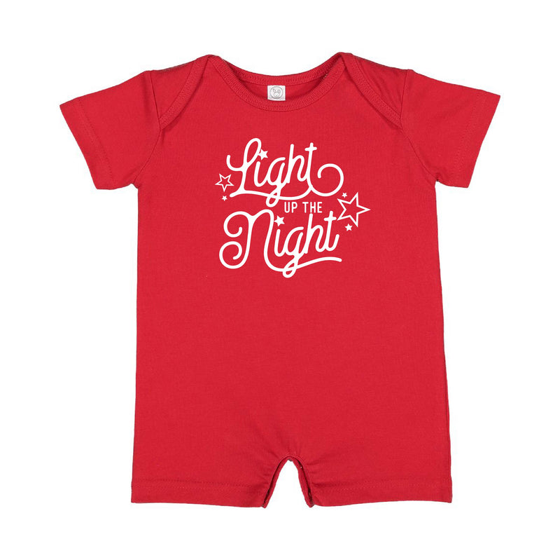 LIGHT UP THE NIGHT - Short Sleeve / Shorts - One Piece Baby Romper