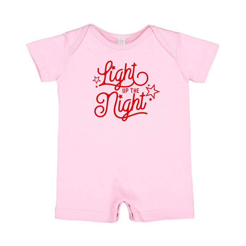 LIGHT UP THE NIGHT - Short Sleeve / Shorts - One Piece Baby Romper