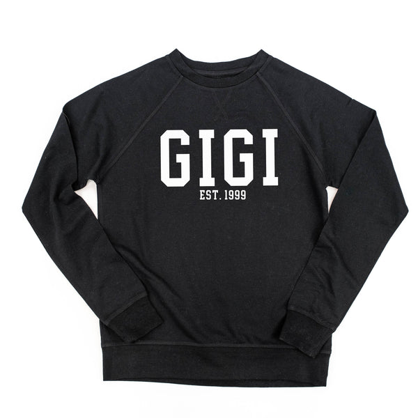 Gigi - EST. (Select Your Year) ﻿- Lightweight Pullover Sweater