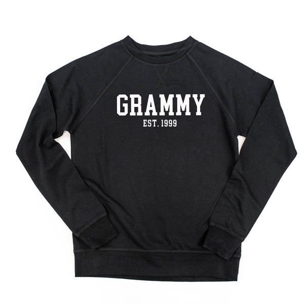 Grammy - EST. (Select Your Year) ﻿- Lightweight Pullover Sweater