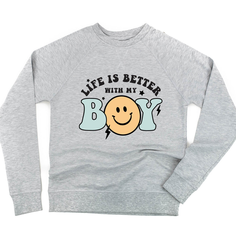 THE RETRO EDIT - Life is Better with My Boy (Singular) - Lightweight Pullover Sweater