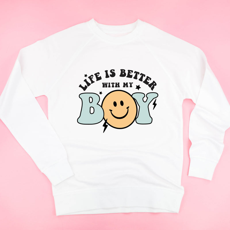 THE RETRO EDIT - Life is Better with My Boy (Singular) - Lightweight Pullover Sweater