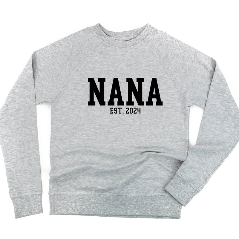 Nana - EST. (Select Your Year) ﻿- Lightweight Pullover Sweater
