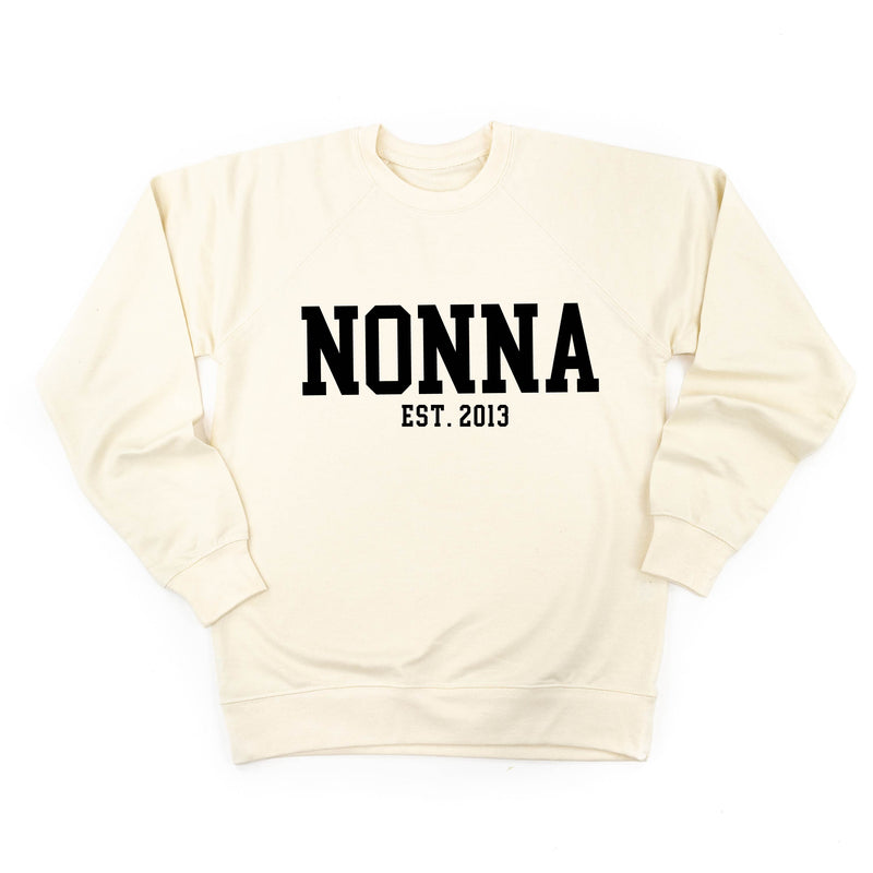 Nonna - EST. (Select Your Year) ﻿- Lightweight Pullover Sweater