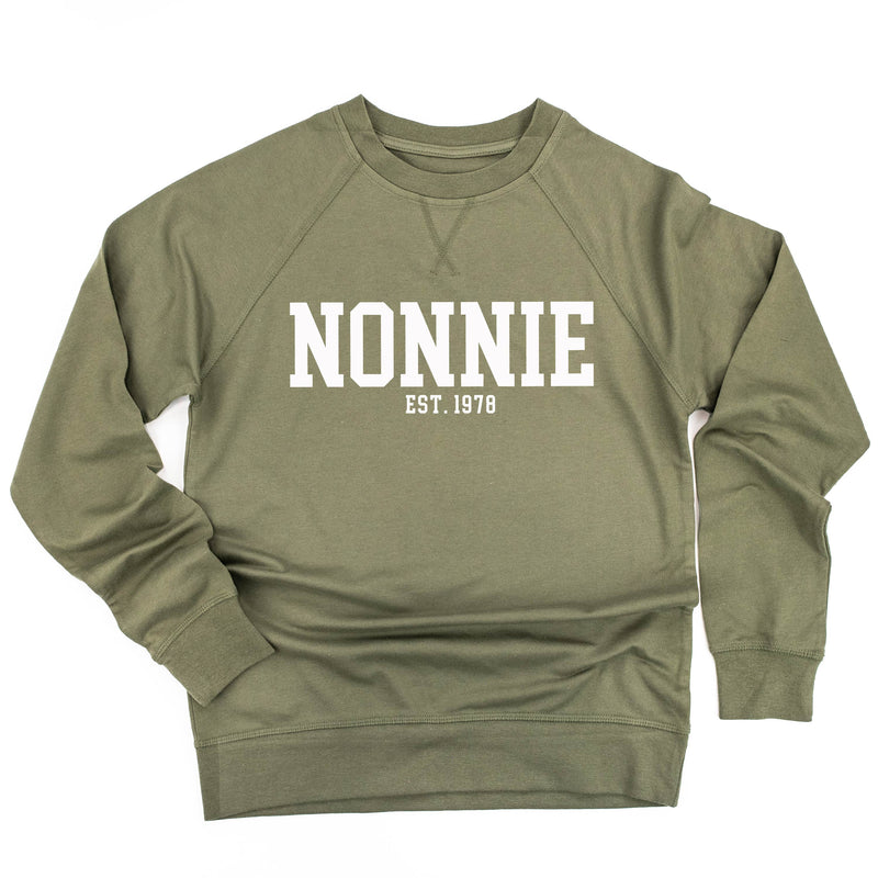 Nonnie - EST. (Select Your Year) ﻿- Lightweight Pullover Sweater