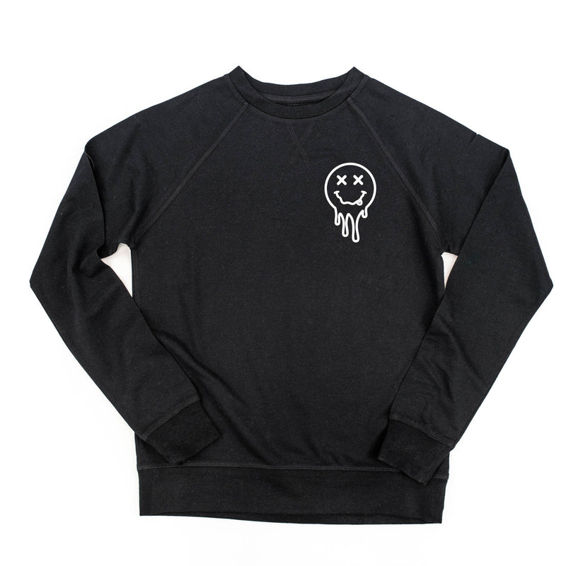 OVERSTIMULATED TEACHERS CLUB - (w/ Pocket Melty X Squiggle Smiley) - Lightweight Pullover Sweater