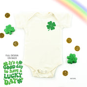 Little Happy Shamrock - It's A Good Day To Have A Lucky Day (pf&b) - Infant Bodysuit/Tee Little Mama Shirt Shop