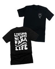 Living My Best Para Professional Life - Melty Smiley (pf & b) - Unisex Tee Little Mama Shirt Shop