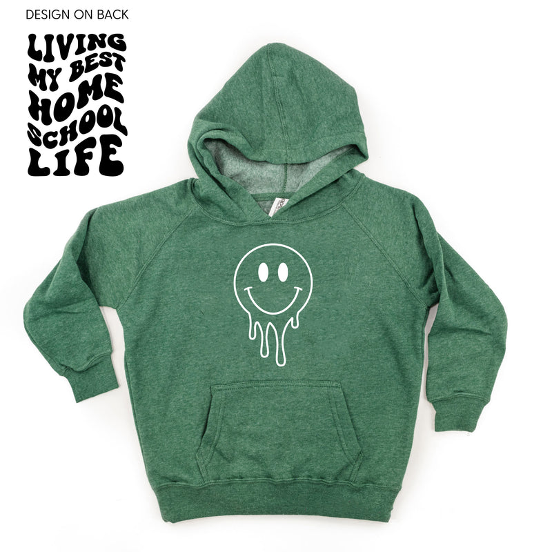 Living My Best Home School Life (w/ Full Melty Smiley) - Child Hoodie