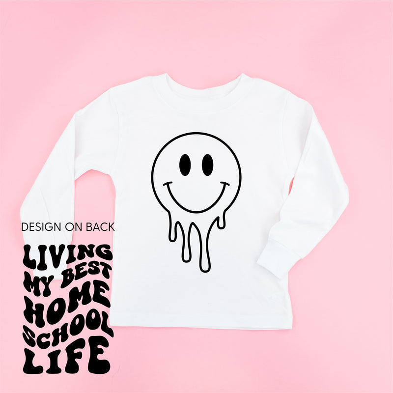 Living My Best Home School Life (w/ Full Melty Smiley) - Long Sleeve Child Shirt