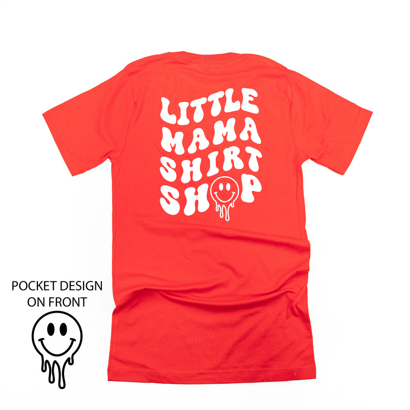 Little Mama Shirt Shop® MELTY Logo w/ Smiley Pocket - Unisex Tee