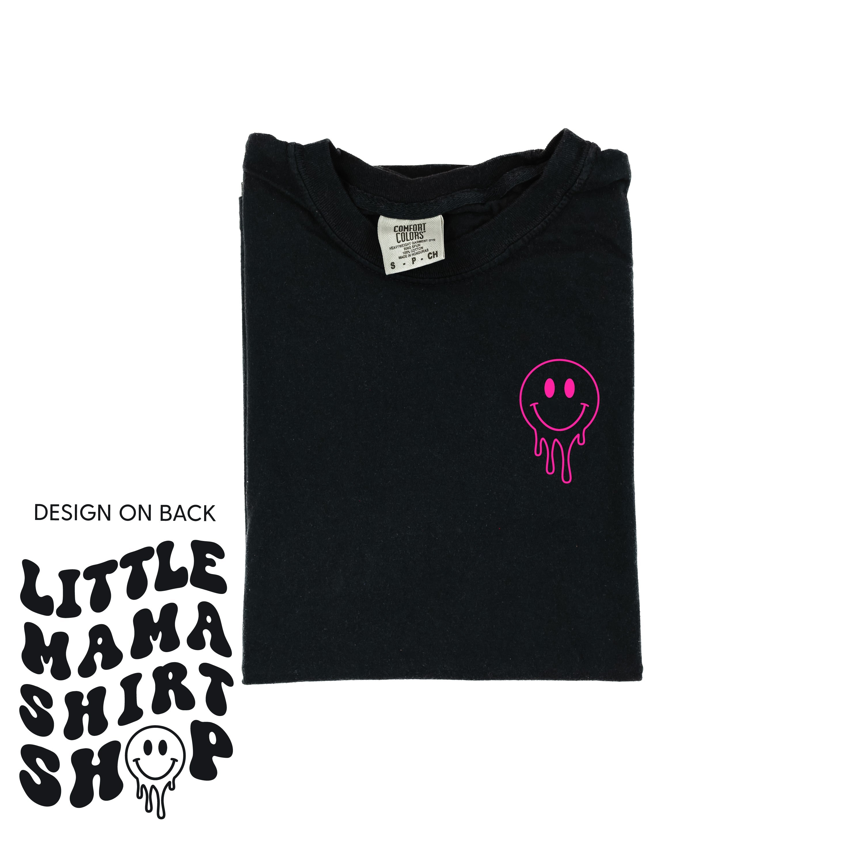  Smiley Pocket - Comfort Colors Tee Little Mama Shirt Shop