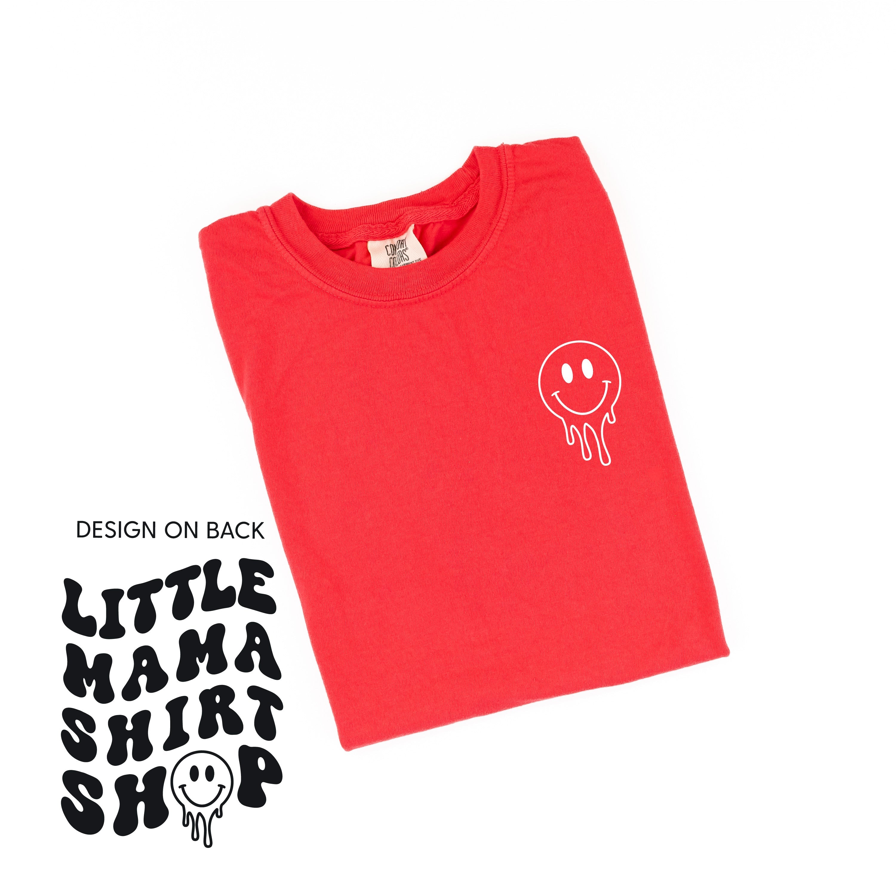  Smiley Pocket - Comfort Colors Tee Little Mama Shirt Shop