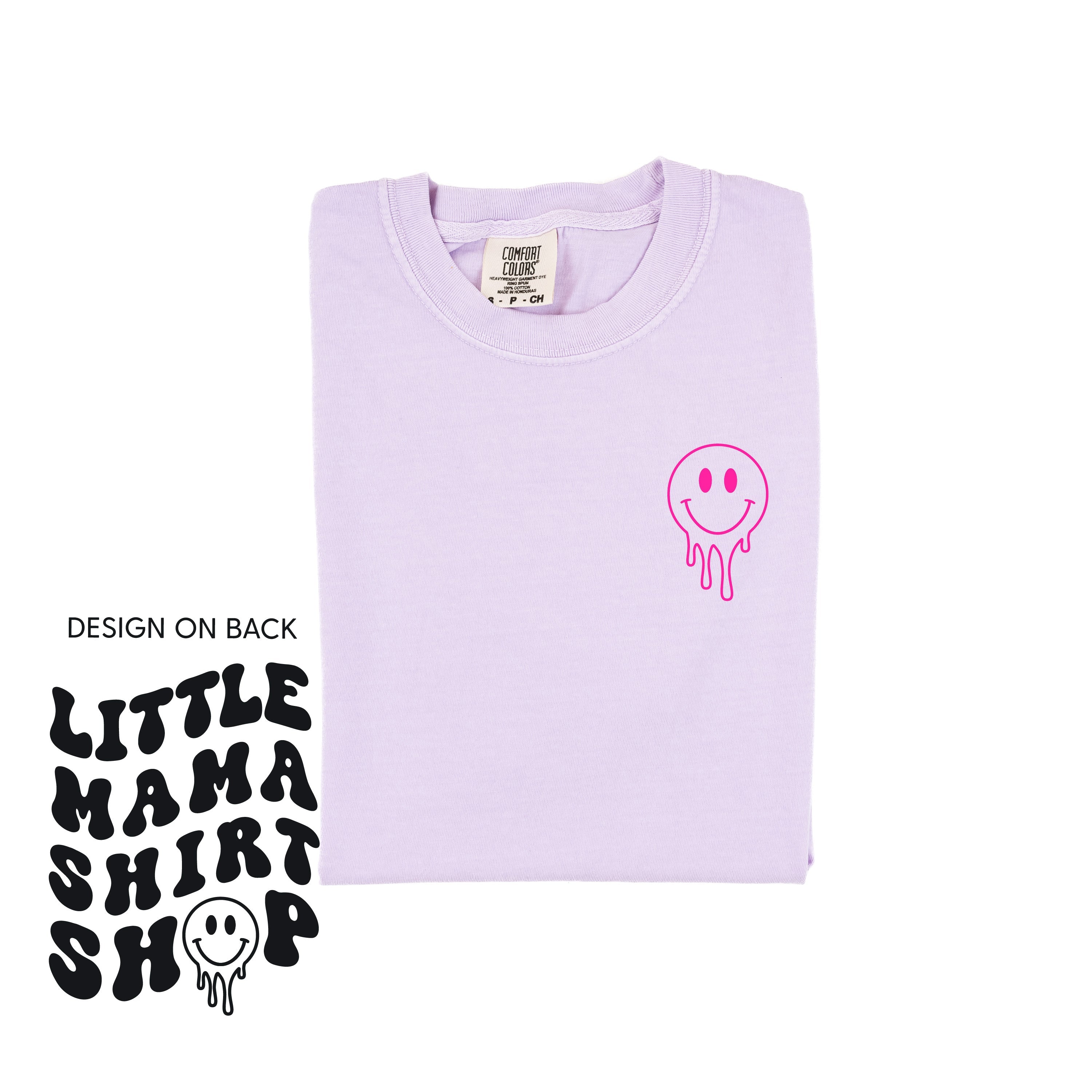  Smiley Pocket - Comfort Colors Tee Little Mama Shirt Shop