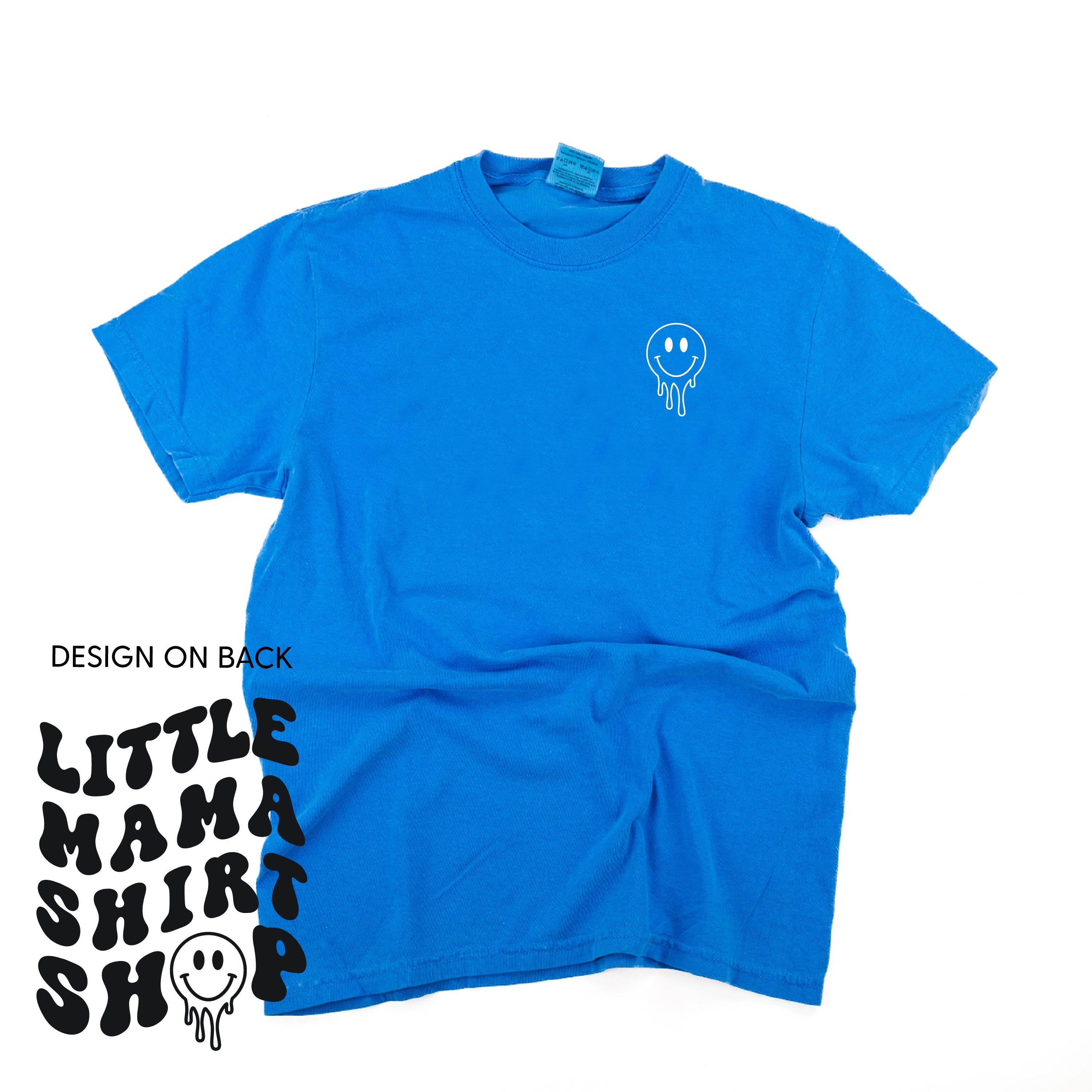  Smiley Pocket - Comfort Colors Tee Little Mama Shirt Shop