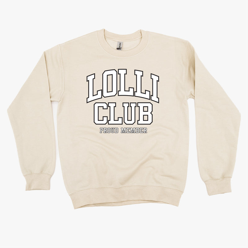 Varsity Style - LOLLI Club - Proud Member - BASIC FLEECE CREWNECK