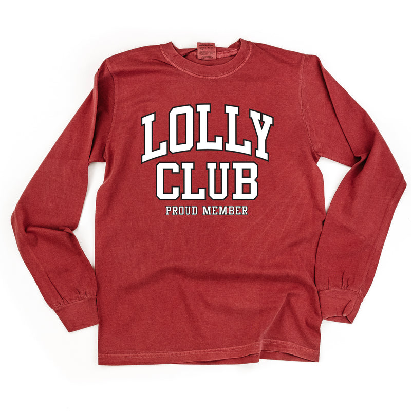 Varsity Style - LOLLY Club - Proud Member - LONG SLEEVE COMFORT COLORS TEE