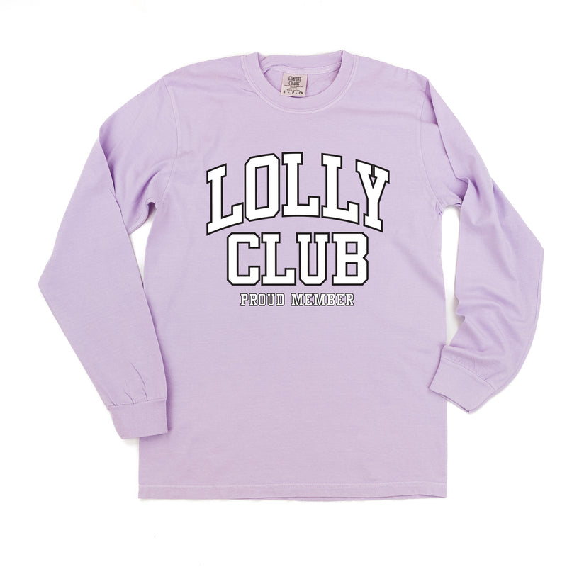 Varsity Style - LOLLY Club - Proud Member - LONG SLEEVE COMFORT COLORS TEE