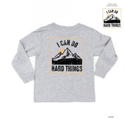 I Can Do Hard Things - Pocket Design on Front w/ Full Design on Back - Long Sleeve Child Shirt Little Mama Shirt Shop