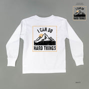 I Can Do Hard Things - Pocket Design on Front w/ Full Design on Back - Long Sleeve Child Shirt Little Mama Shirt Shop