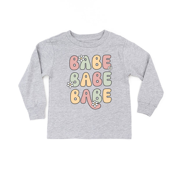 BABE x3 with Daisies - Long Sleeve Child Shirt