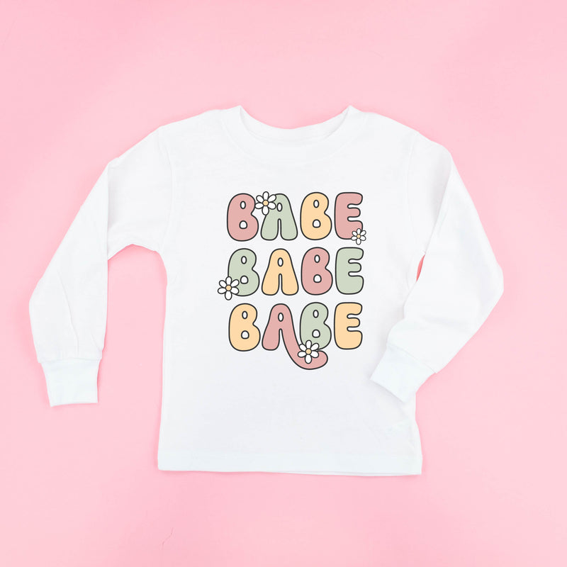 BABE x3 with Daisies - Long Sleeve Child Shirt